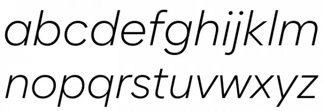 Zabal DEMO Light Italic フォント 小文字
