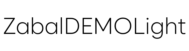 Zabal DEMO Light  免费字体下载