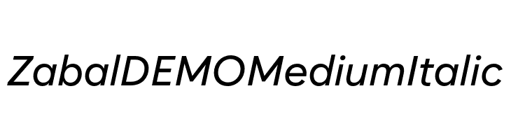 Zabal DEMO Medium Italic  Descarca Fonturi Gratis