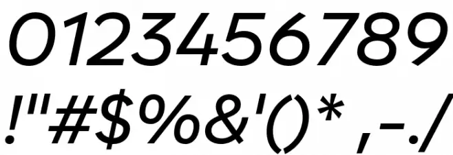 Zabal DEMO Medium Italic Schriftart Anderer Schreiben