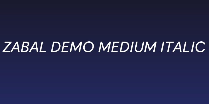 Zabal DEMO Medium Italic Social Header