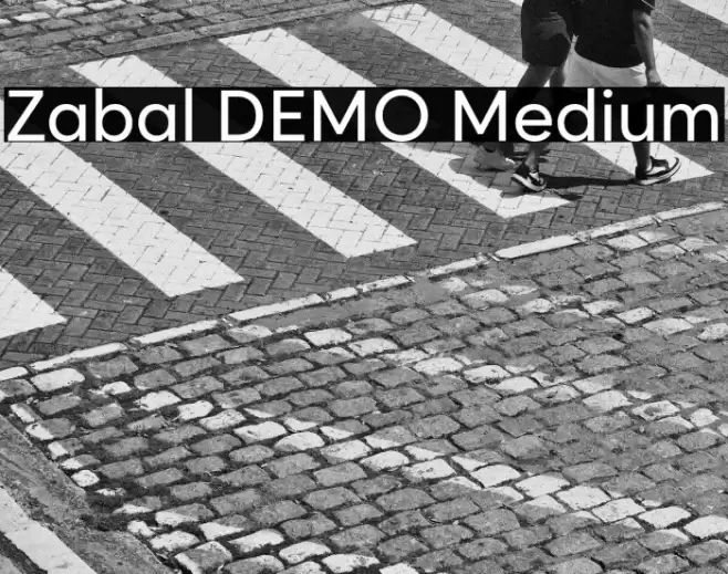Zabal DEMO Medium Font examples