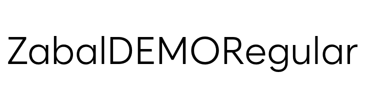 Zabal DEMO Regular  font caratteri gratis