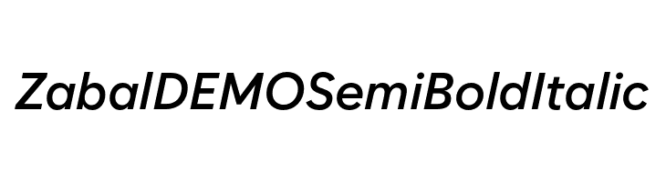 Zabal DEMO SemiBold Italic  Fuentes Gratis Descargar