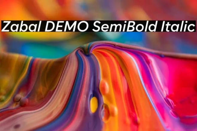 Zabal DEMO SemiBold Italic Example 2
