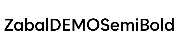 Zabal DEMO SemiBold  Скачать бесплатные шрифты