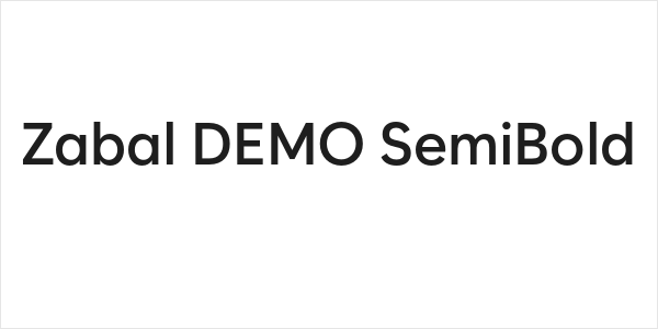 Zabal DEMO SemiBold Logo