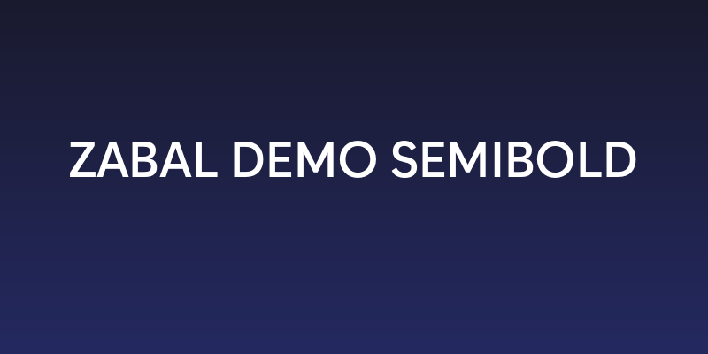 Zabal DEMO SemiBold Social Header