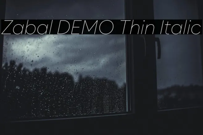 Zabal DEMO Thin Italic Example 2