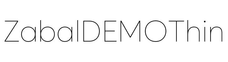 Zabal DEMO Thin  font caratteri gratis