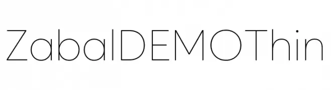 Zabal DEMO Thin  Fuentes Gratis Descargar