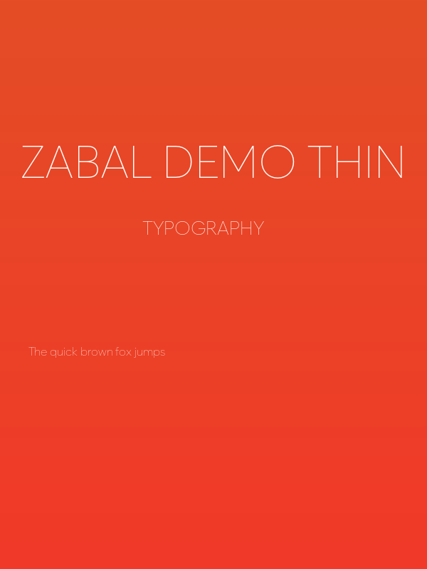 Zabal DEMO Thin Poster