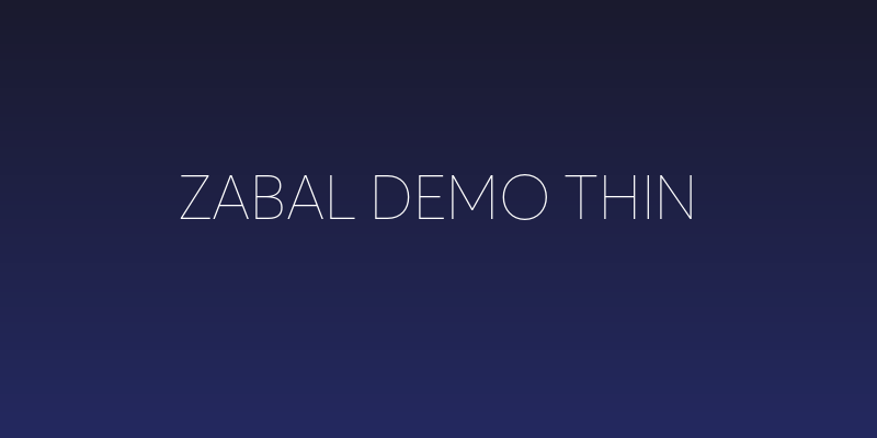 Zabal DEMO Thin Social Header