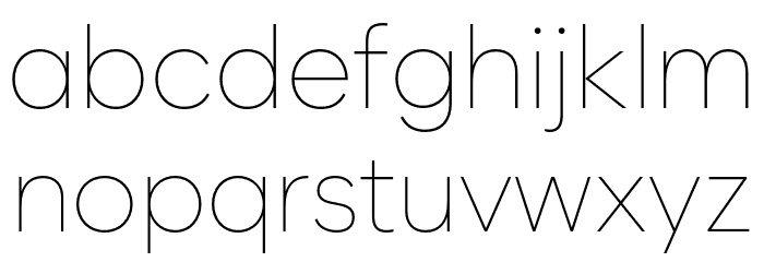 Zabal DEMO Thin Font LOWERCASE