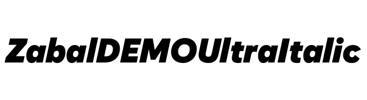 Zabal DEMO Ultra Italic  免费字体下载