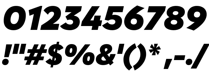 Zabal DEMO Ultra Italic Font OTHER CHARS