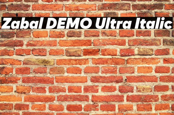 Zabal DEMO Ultra Italic Example 2