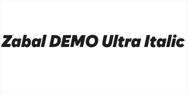 Zabal DEMO Ultra Italic Logo