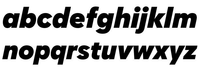 Zabal DEMO Ultra Italic Font LOWERCASE