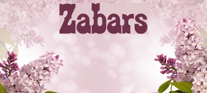 Zabars फ़ॉन्ट examples