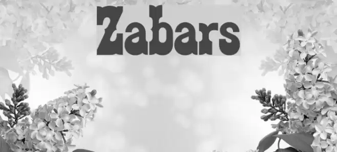 Zabars Font examples