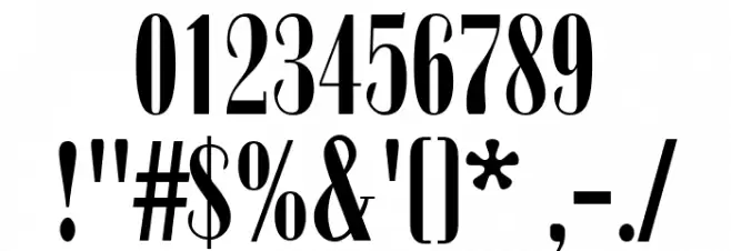 Zabatana Poster Font OTHER CHARS