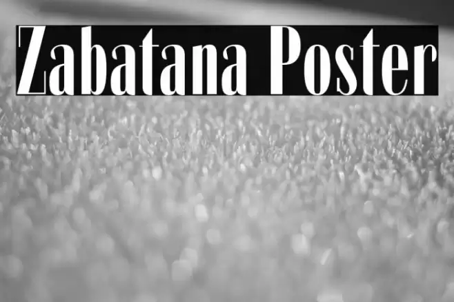 Zabatana Poster Font examples