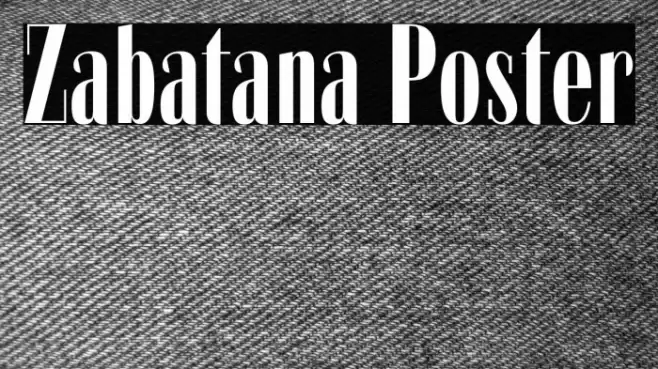 Zabatana Poster Font examples