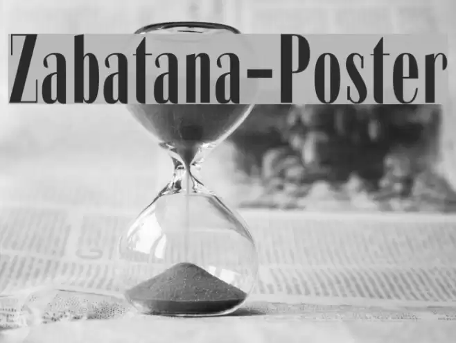 Zabatana-Poster フォント examples