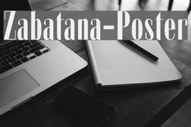 Zabatana-Poster フォント examples