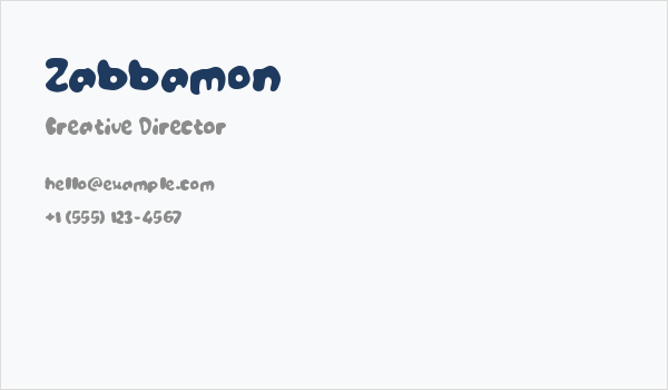 Zabbamon Business Card