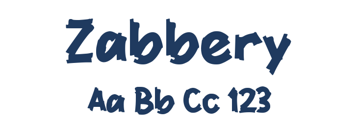 Zabbery Font Preview