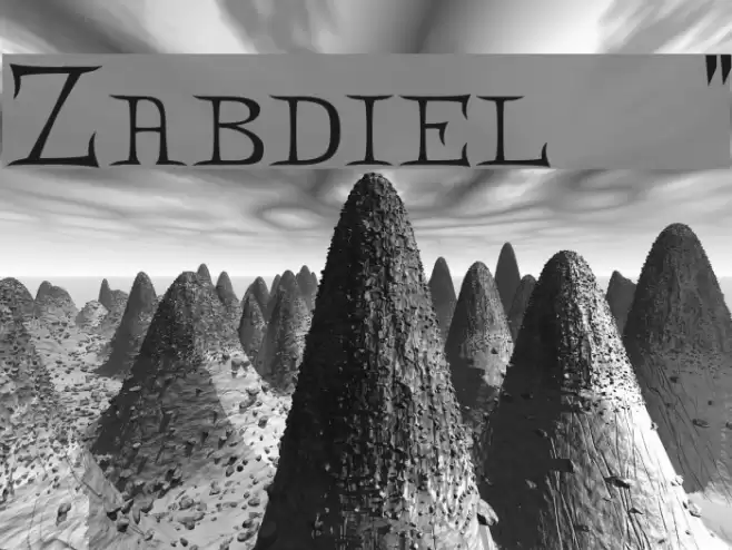 Zabdiel!` Schriftart examples