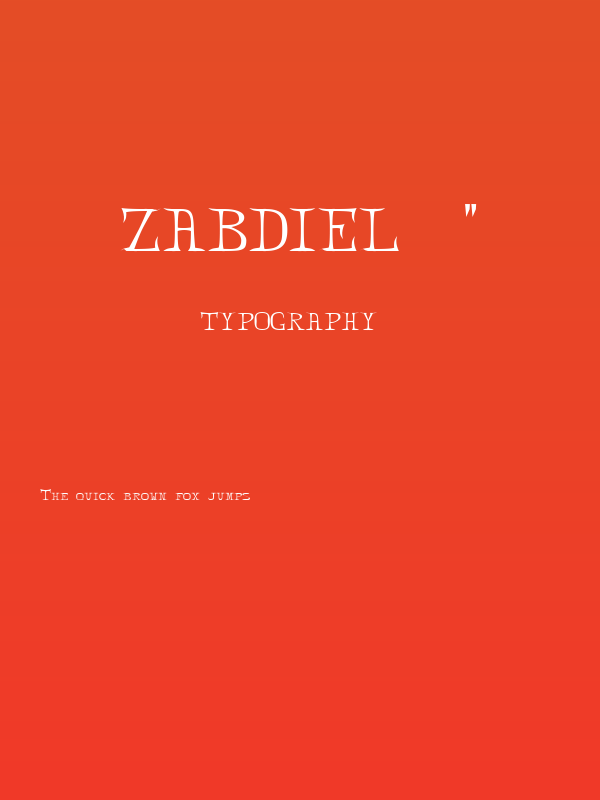 Zabdiel!" Poster