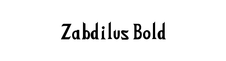 Zabdilus Bold फ़ॉन्ट