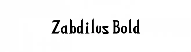 Zabdilus Bold  Frei Schriftart Herunterladen