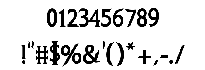 Zabdilus Bold Font OTHER CHARS