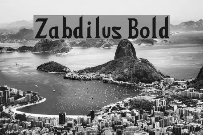 Zabdilus Bold Font examples