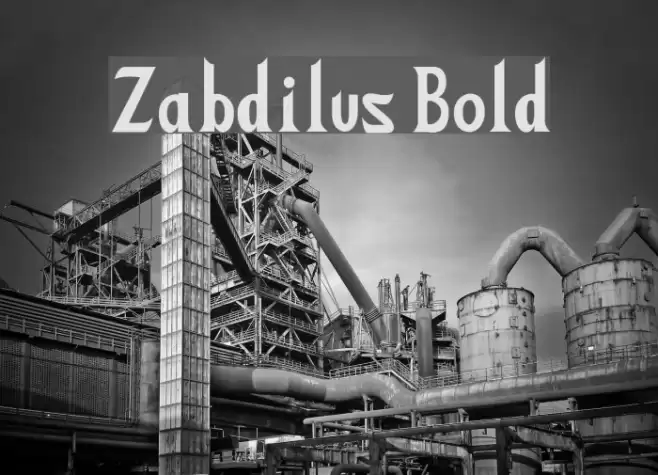 Zabdilus Bold Font examples
