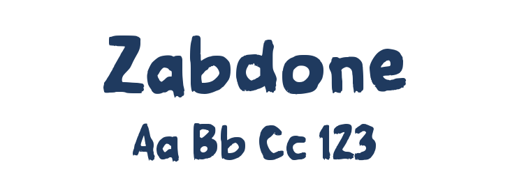 Zabdone Font Preview