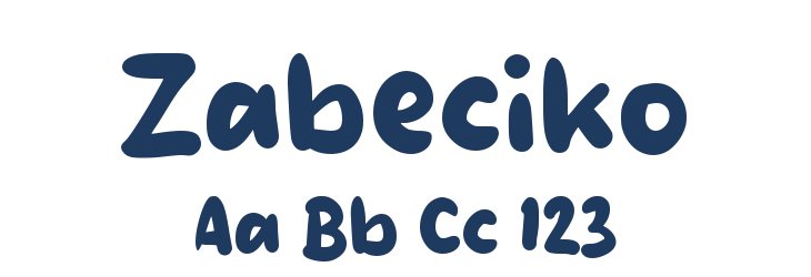 Zabeciko Font Preview