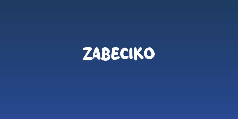 Zabeciko Social Header