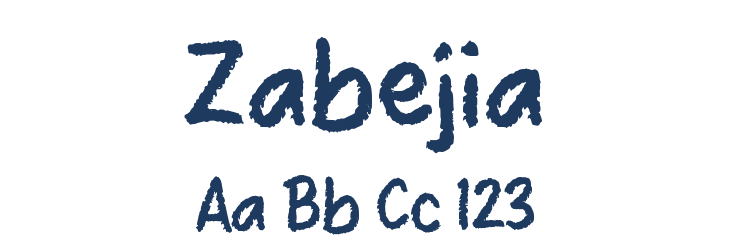 Zabejia Font Preview
