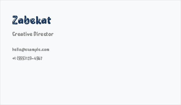 Zabekat Business Card