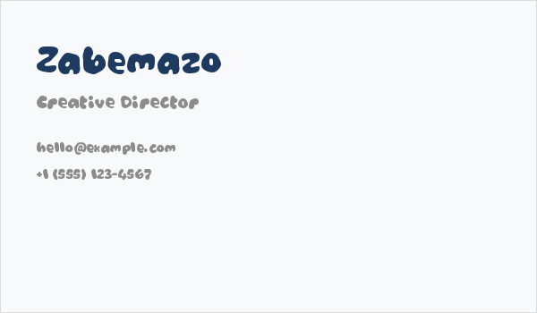 Zabemazo Business Card