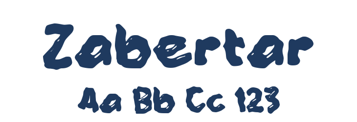 Zabertar Font Preview
