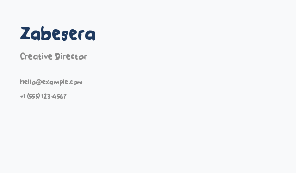 Zabesera Business Card