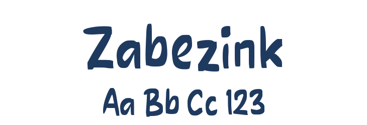 Zabezink Font Preview