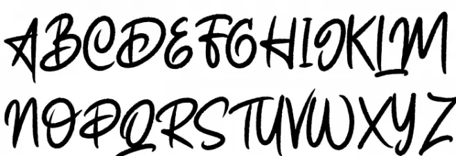 Zabiat Schriftart Groß