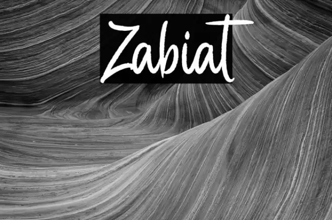 Zabiat Font examples